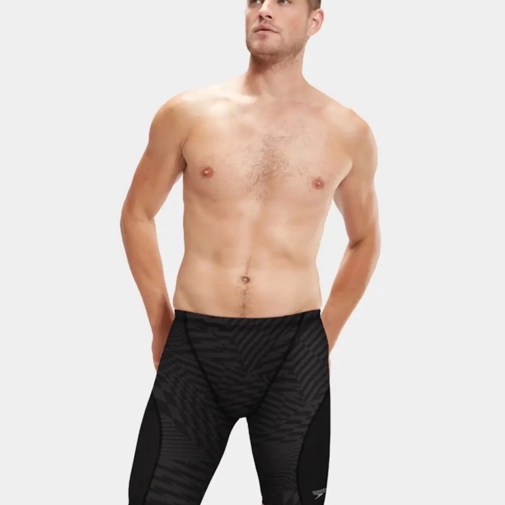 Speedo Black Deep Storm - Anthracite Pro LT Jammer Shorts Mens Size 36 NWT
